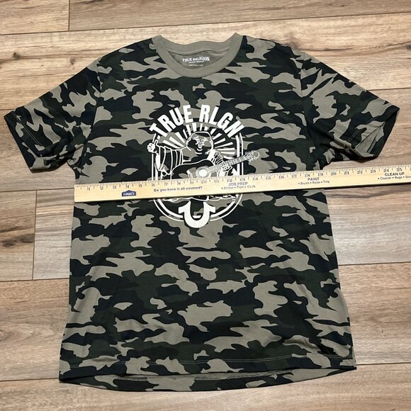 Men's True Religion Camouflage Budha Graphic Shirt SZ LARGE RLGN Modern - Picture 4 of 9